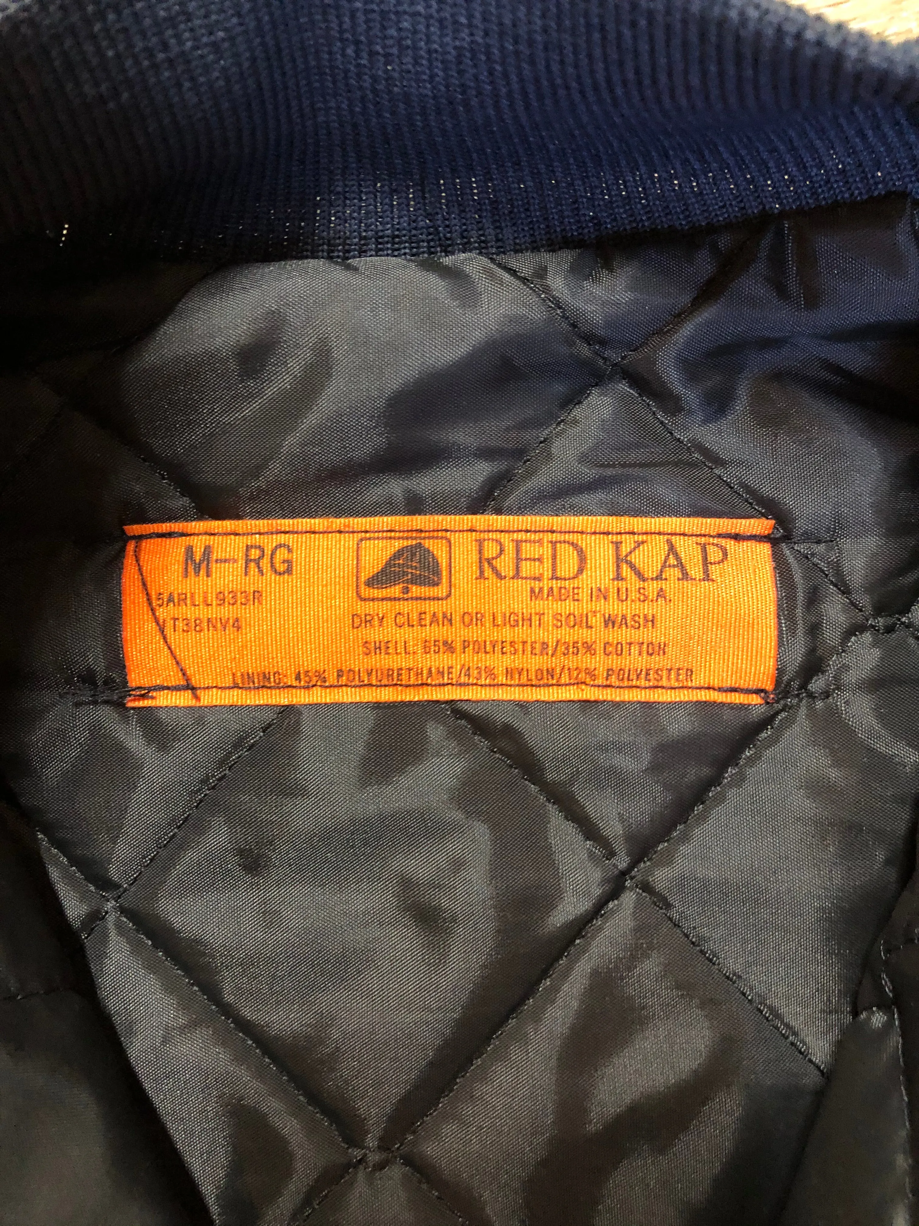 Vintage Red Kap Bomber Jacket in Navy, Made in USA