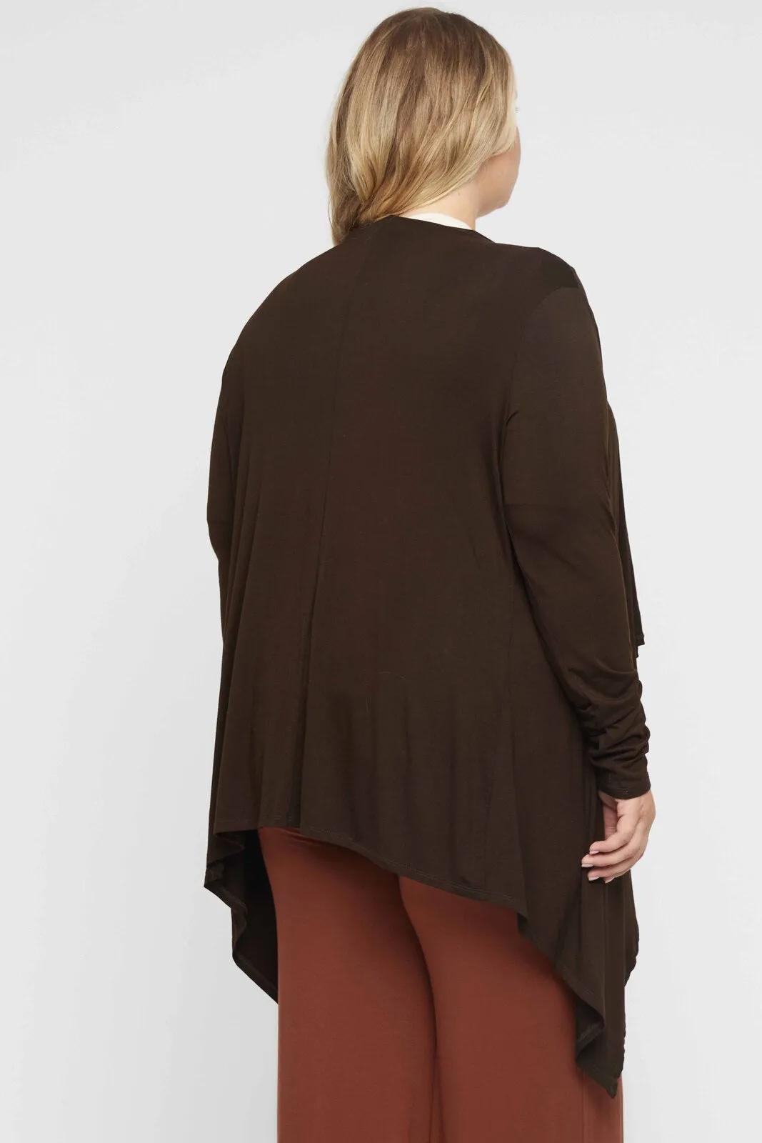 Waterfall Cardigan - Chocolate