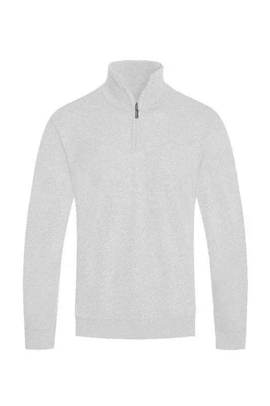 Weiv Mens Knit Quarter Zip Sweater