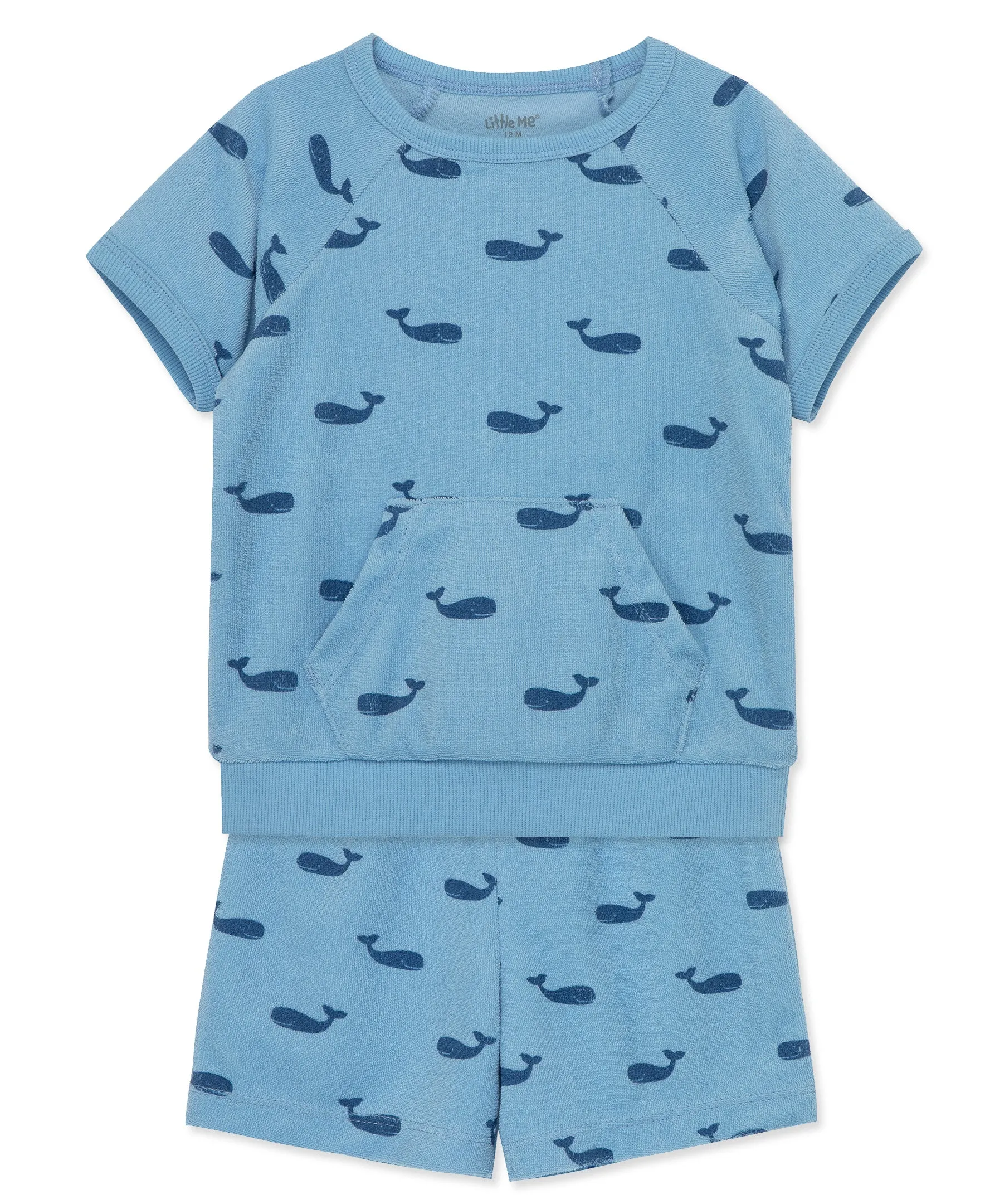 Whale Terry Short Set - Toddler (2T-4T)