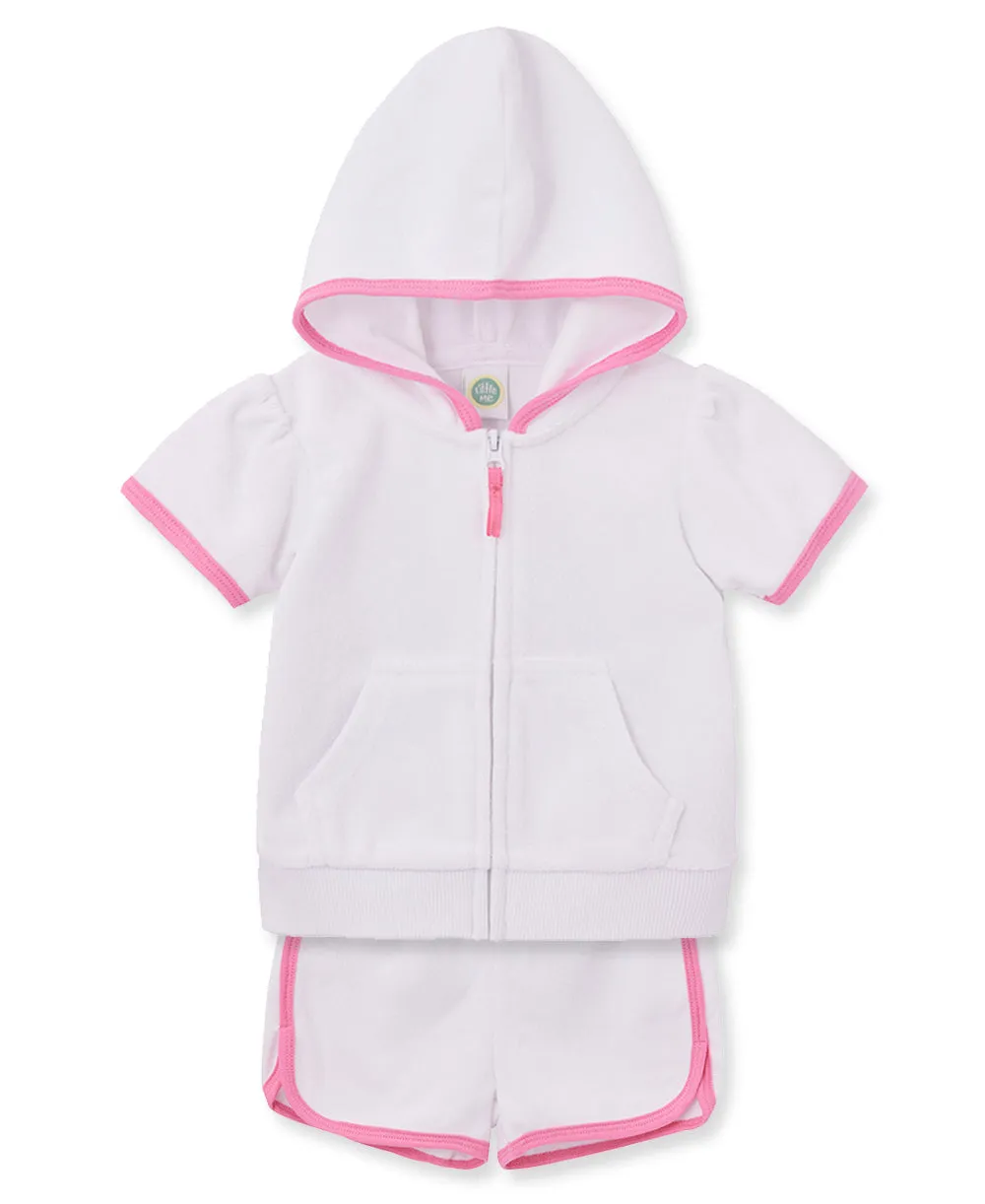 White Infant Terry Cover Up Set (6M-24M)