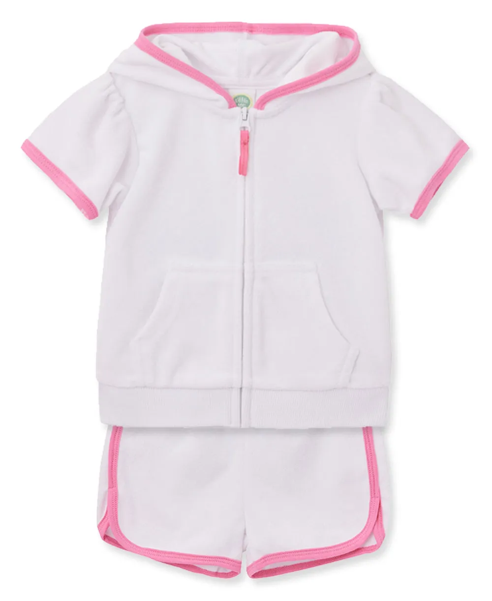 White Infant Terry Cover Up Set (6M-24M)