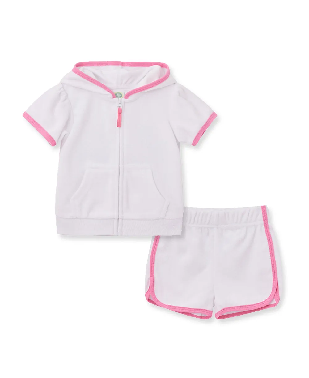 White Infant Terry Cover Up Set (6M-24M)