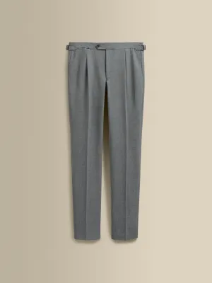 Wool Single Pleat Tailored Trousers