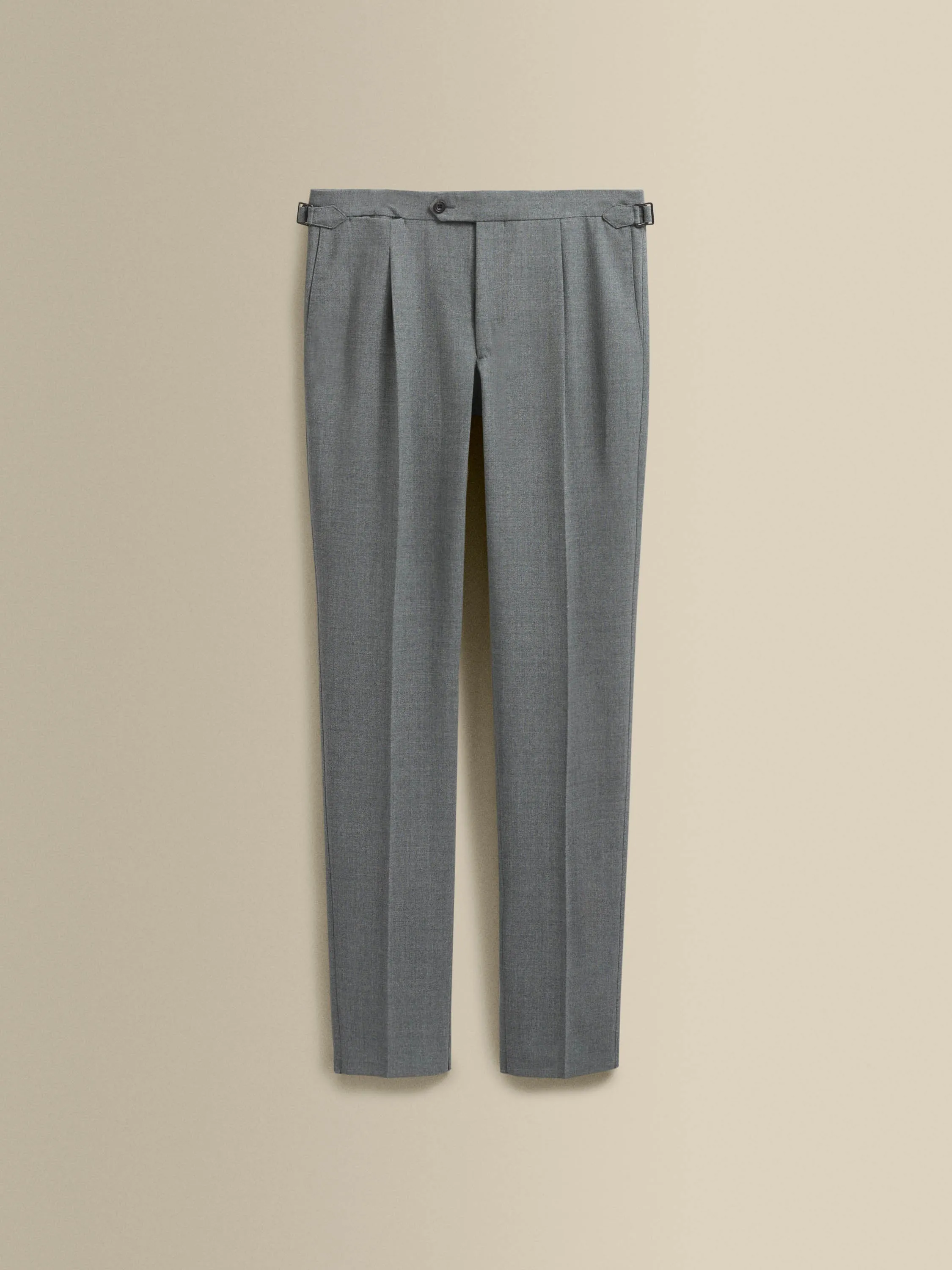 Wool Single Pleat Tailored Trousers