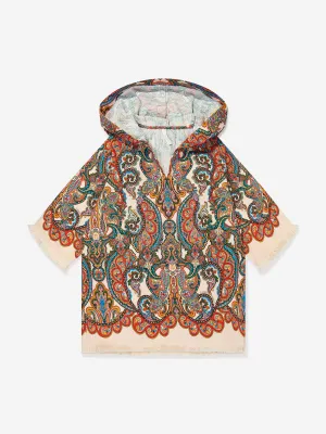 Zimmermann Girls Paisley Ottie Hooded Coverup in Multicolour